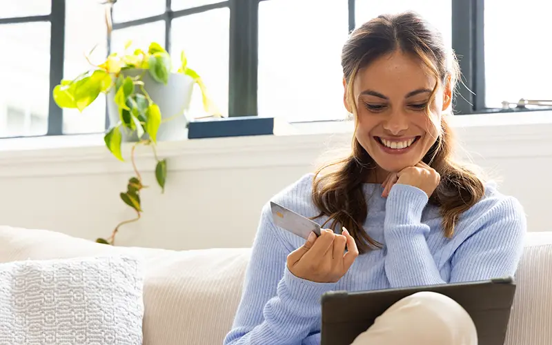 woman with credit card